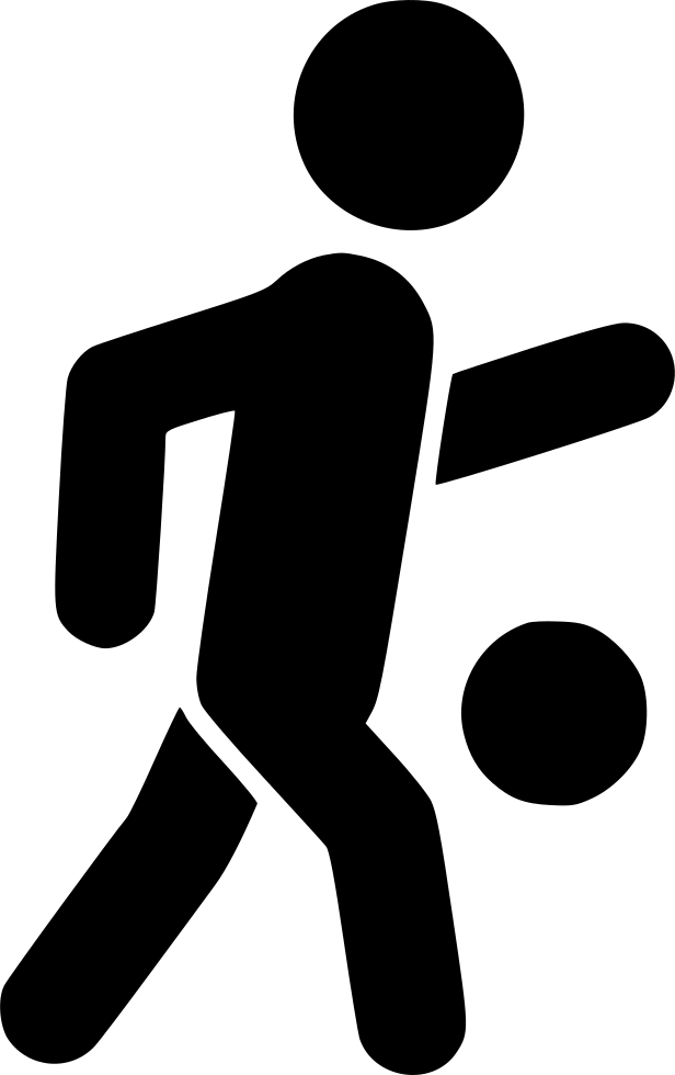 Png File Svg - Playing Football Icon Png (616x980), Png Download
