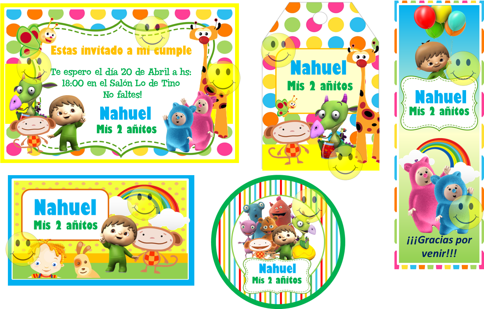 Edita El Nombre, Los Textos , Colores, Imagenes - Baby Tv (1613x1017), Png Download