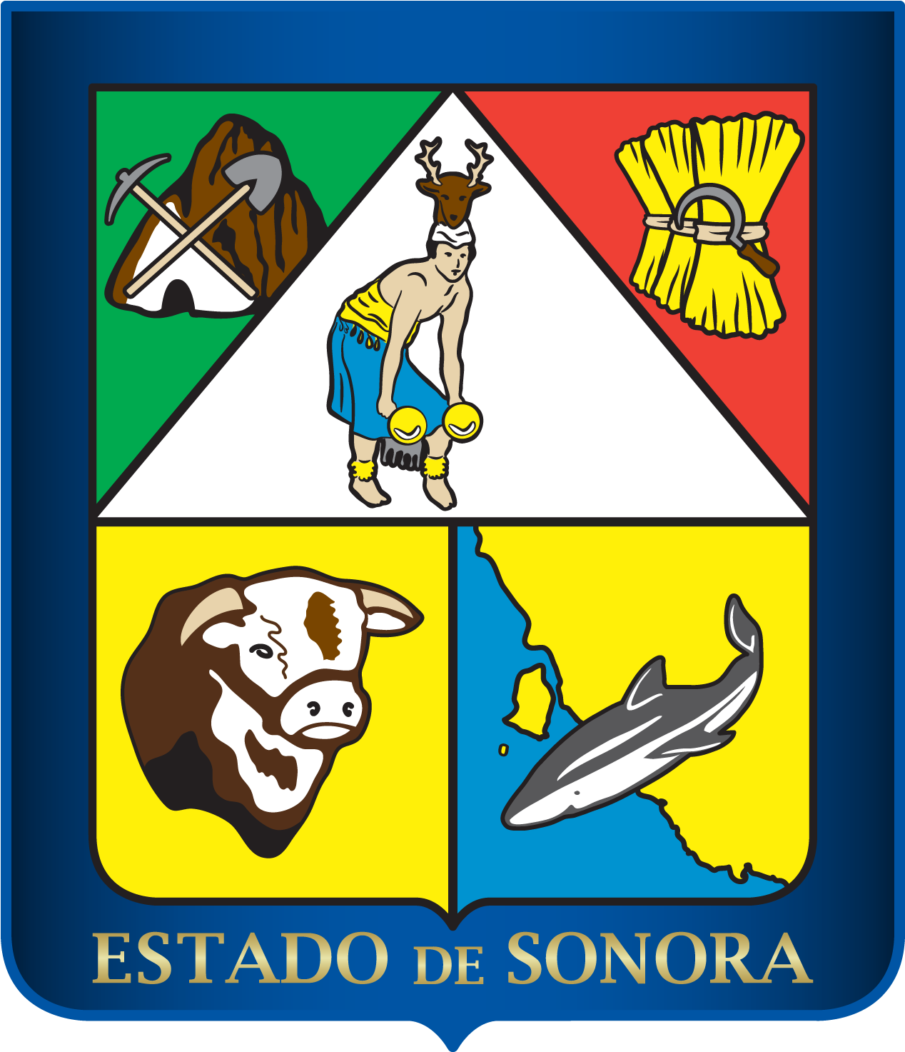 Escudo De Armas - Sonora (1384x1590), Png Download
