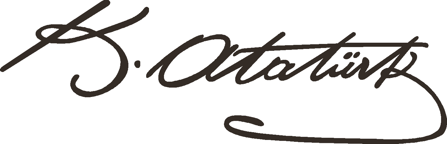 Atatürk Imzasi Png - Atatürk Silüeti (1431x462), Png Download