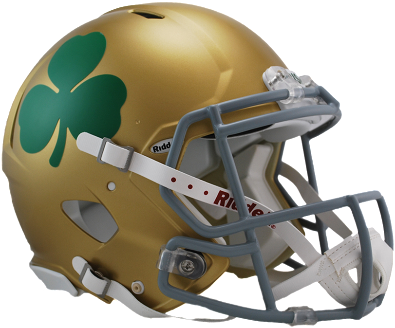Notre Dame Fighting Irish Helmet - Notre Dame Shamrock Helmet (815x735), Png Download