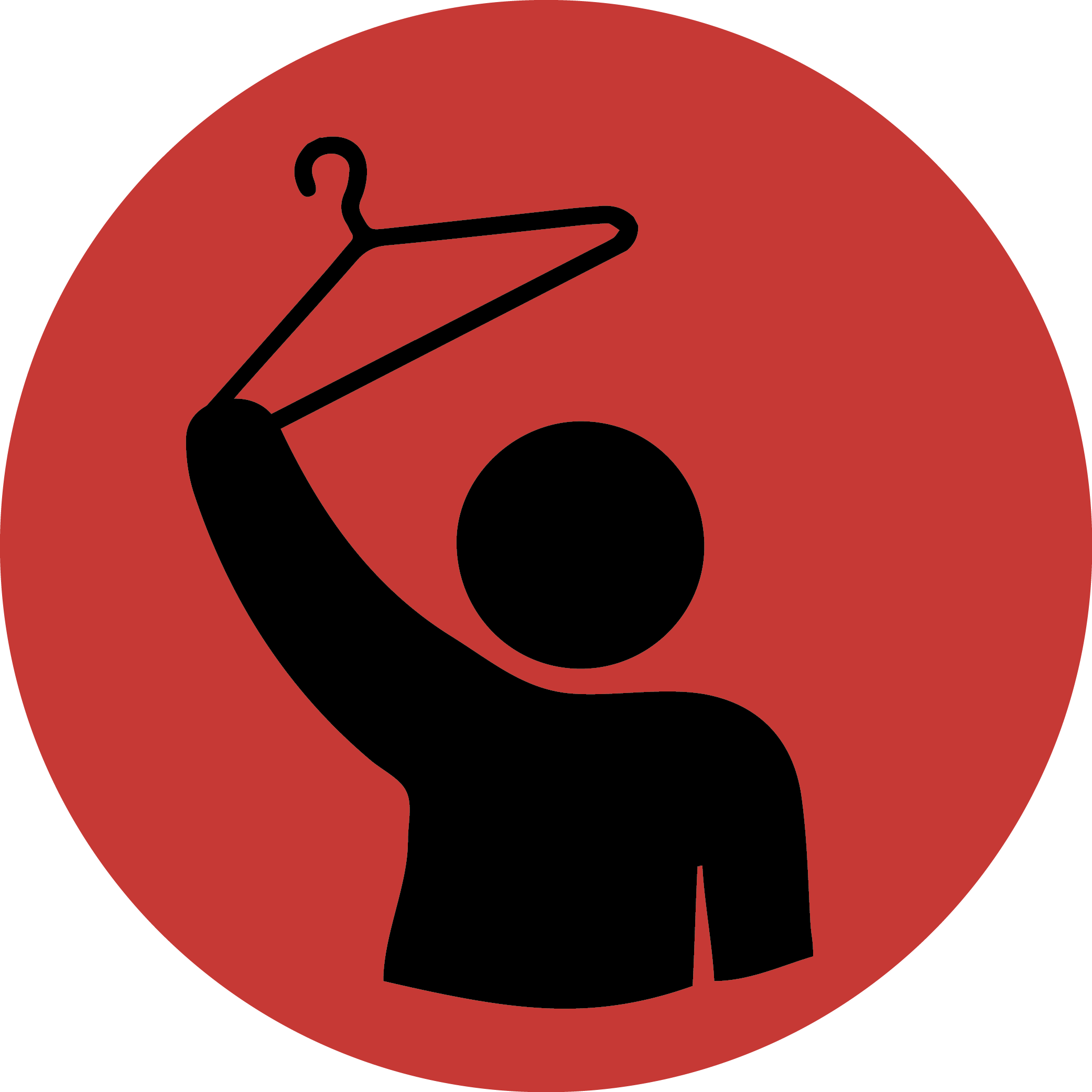 Person Holding A Hanger - Gloucester Road Tube Station (2083x2083), Png Download
