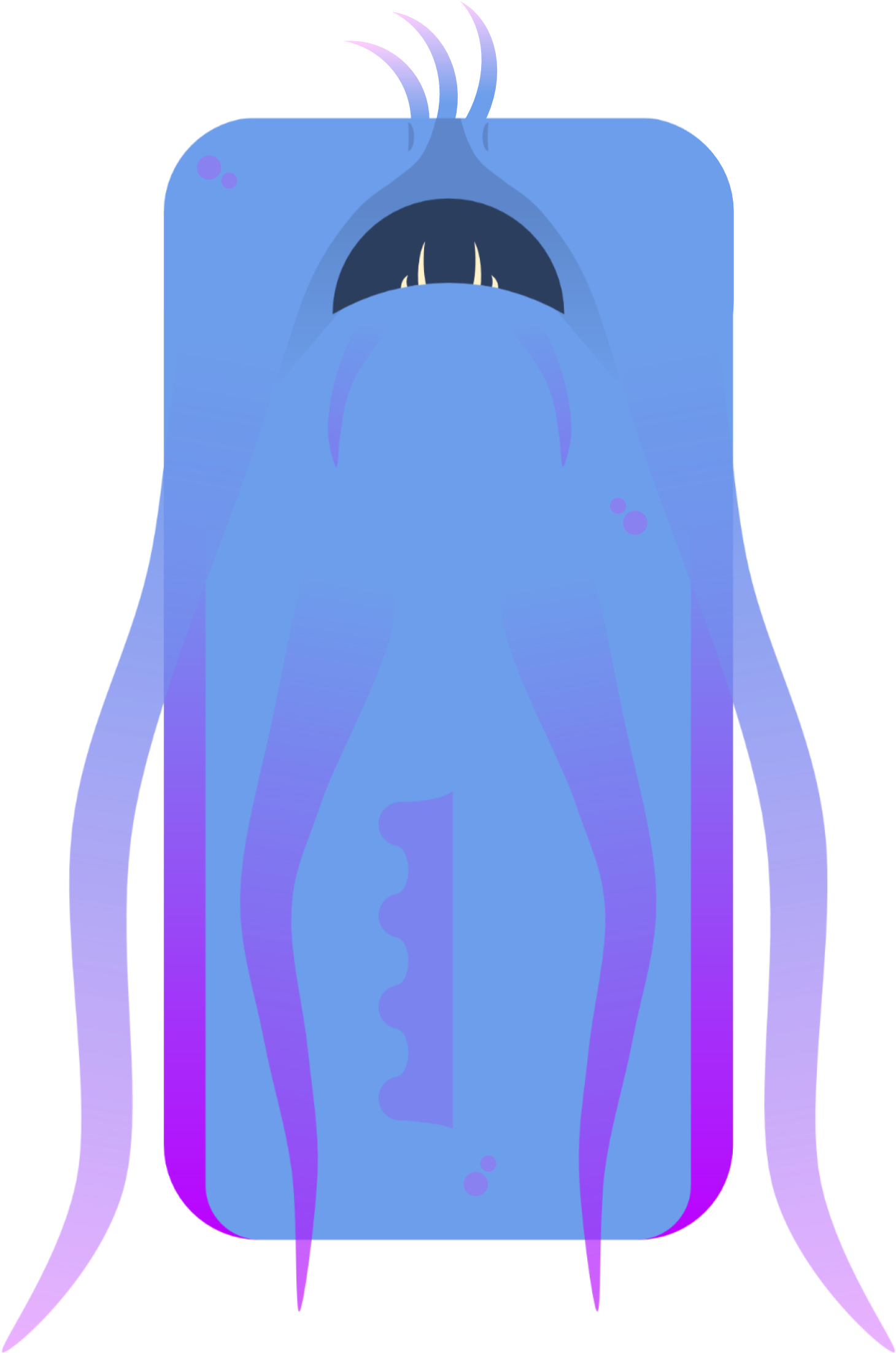 Oarfish Jellyfish (1475x2500), Png Download