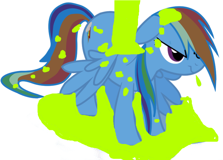 Rainbow Dash, Safe, Slime - Rainbow Dash Vs Slime (778x550), Png Download