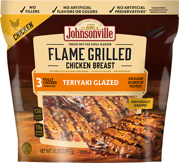 Product Image - Johnsonville Teriyaki Grilled Chicken Breast (820x596), Png Download