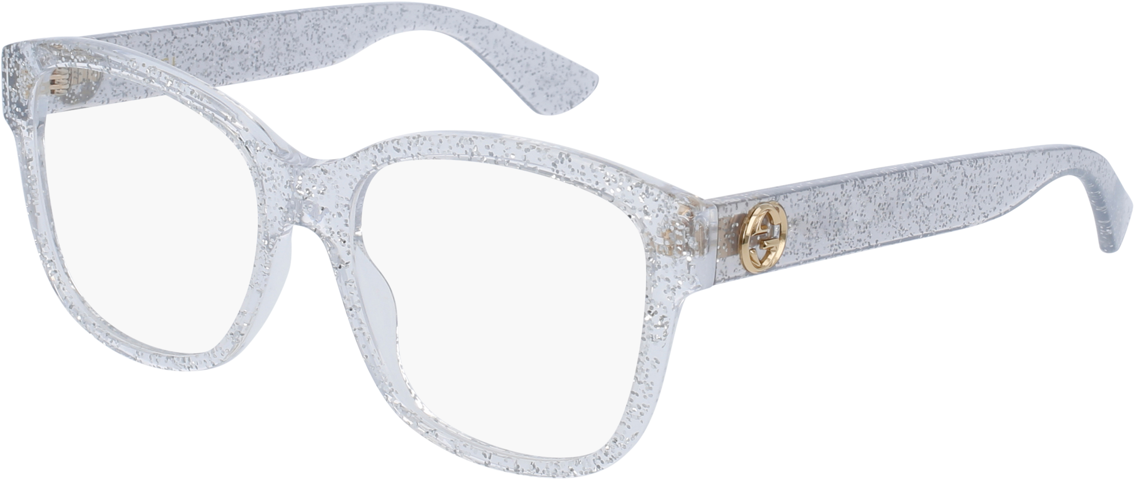 Simpsons Transparent Sunglasses Transparent Stock - Gucci Clear Glitter Eyeglasses (2500x1400), Png Download