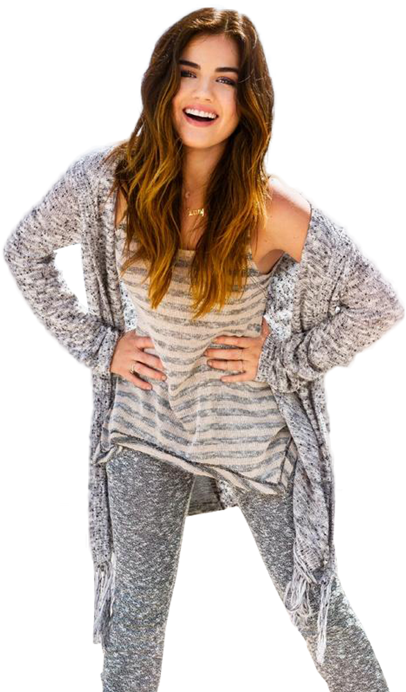Lucy Hale X Hollister Knit Tank Knitted Tank With Assymeyric - Lucy Hale Hollister Line (1000x1000), Png Download