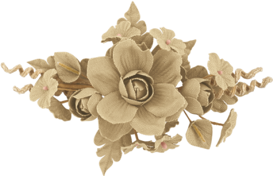 Flores Douradas Png - Raminho De Flor Png (560x636), Png Download