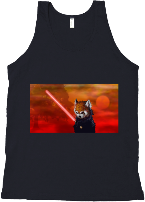 Red Panda, Black Shadow Tank Top - Red Panda (852x762), Png Download