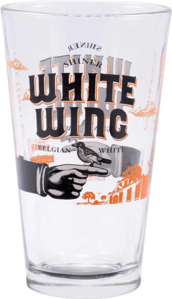 White Wing Pint Glass - Shiner White Wing (1024x1024), Png Download