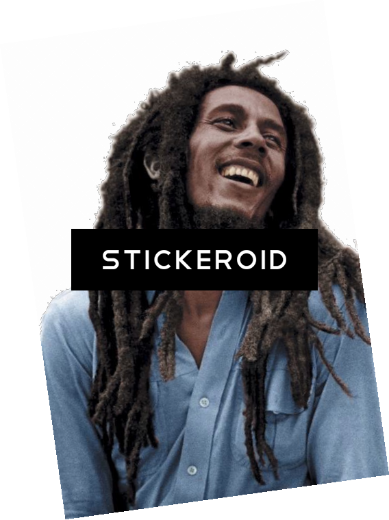 Bob Marley Celebrities - Bob Marley Blue Shirt (568x759), Png Download