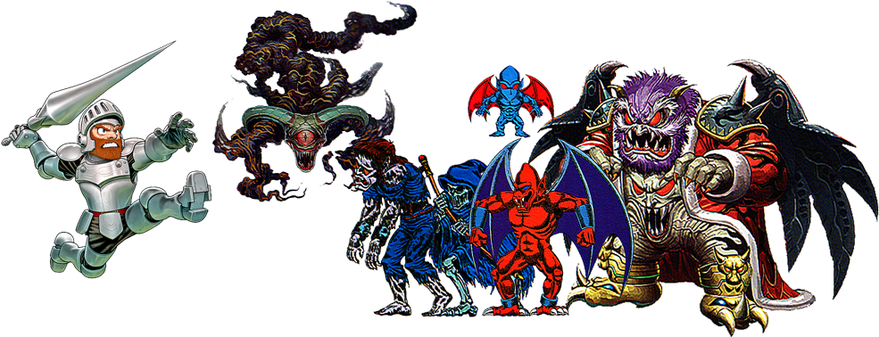 Ghosts N Goblins Games Plataformas Juegos - Ghouls N Ghosts Png (1000x425), Png Download