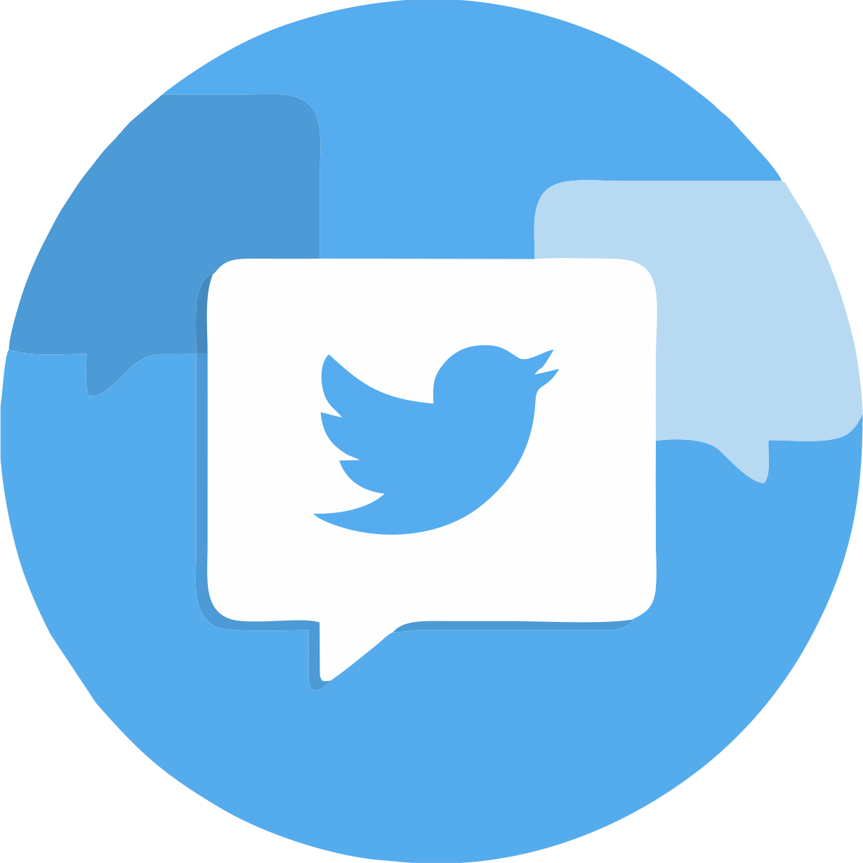 Redes Sociales - Blue Arrow In Circle (1229x1228), Png Download