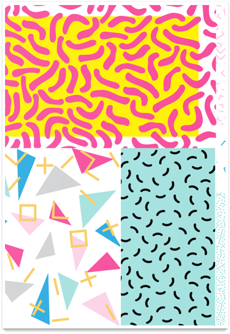 Poster 90's Pattern Funky Colors De Tobias Fonsecana - T-shirt (800x800), Png Download