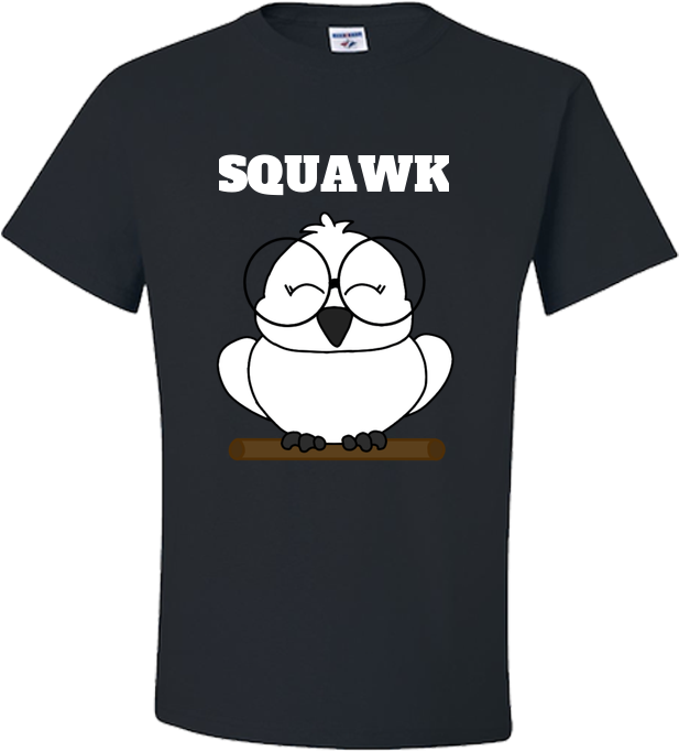 Squawk Bird Adult Unisex T-shirt Cockatoo, Unisex - T-shirt (700x700), Png Download