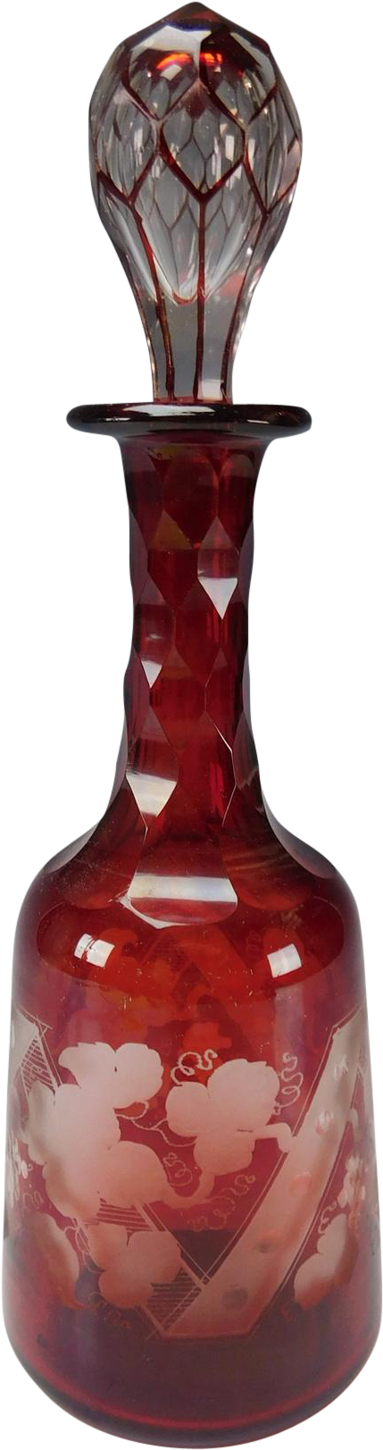 Antique Boston Sandwich Ruby Engraved Glass Perfume - Perfume (1622x1622), Png Download
