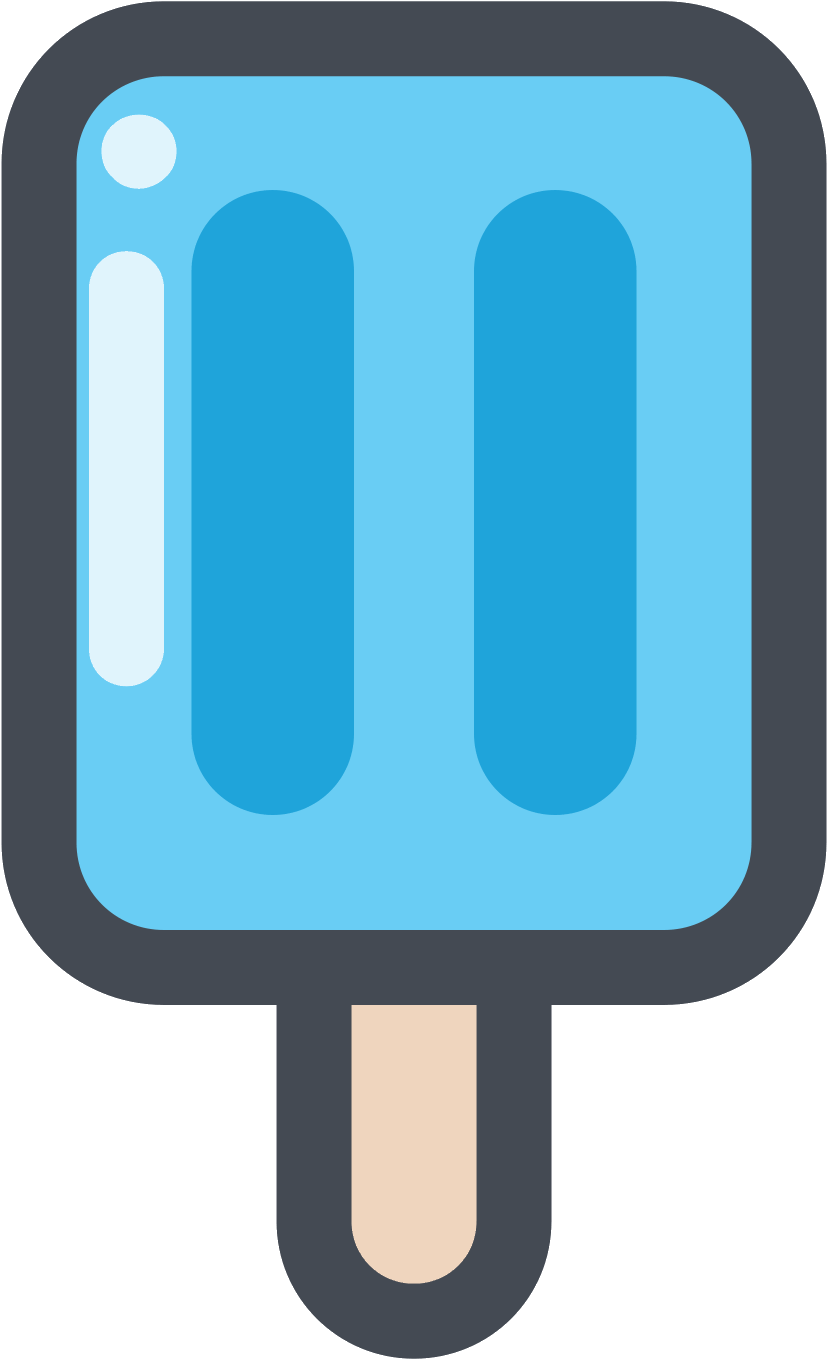 Blue Ice Pop Icon - Icon (1600x1600), Png Download