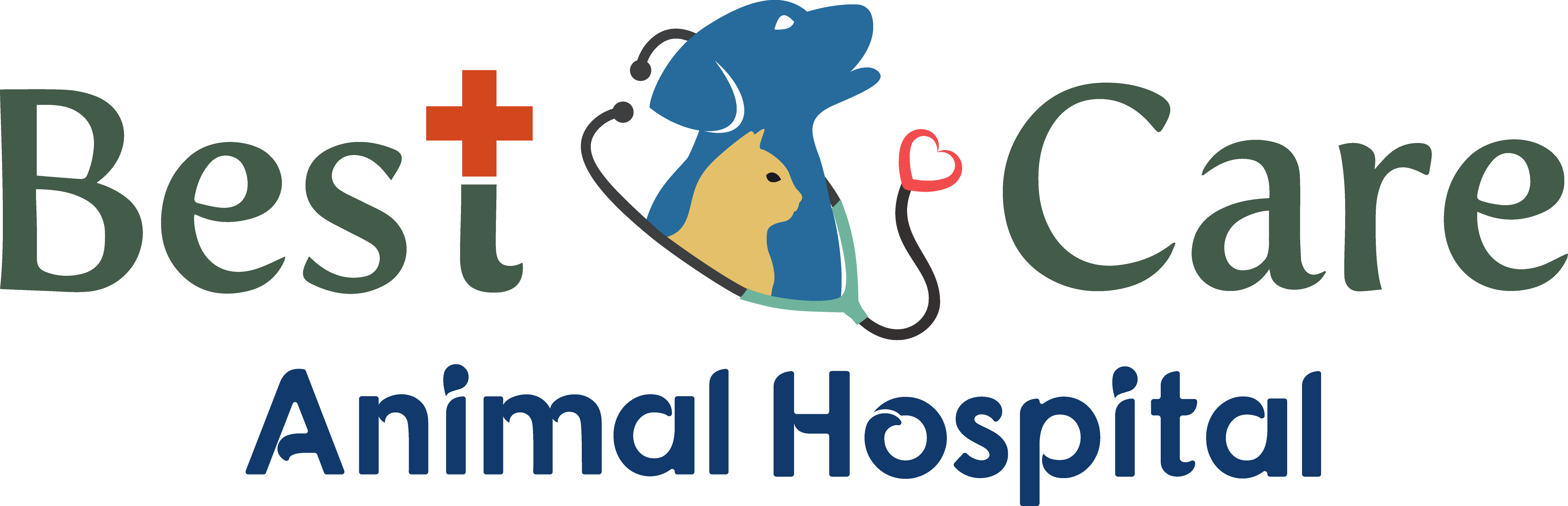 Best Care Animal Hospital (4439x1433), Png Download