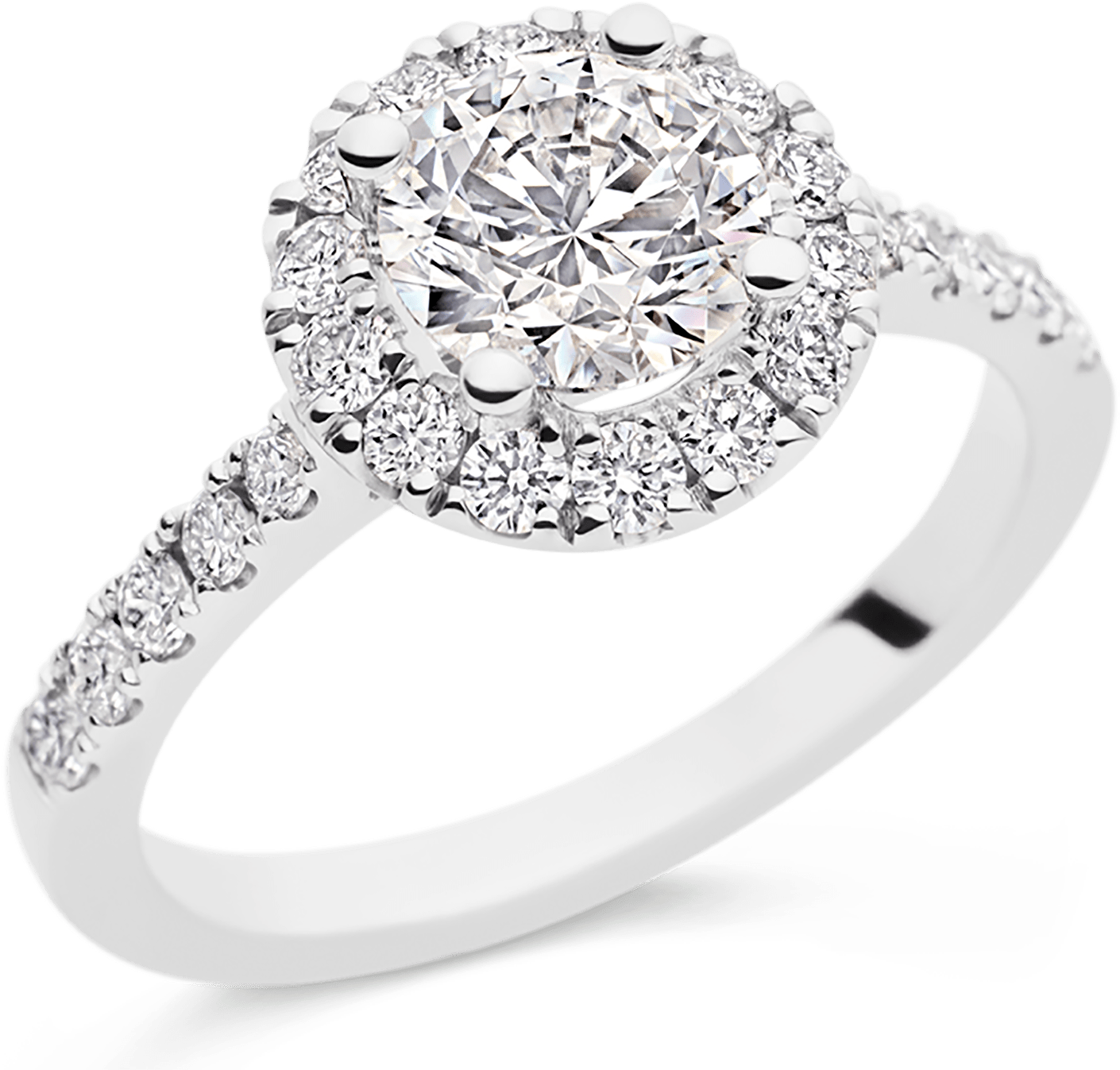 Diamond Halo Ring - Diamond (1700x1800), Png Download