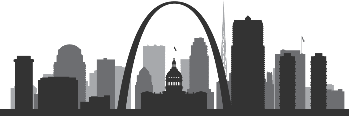 Archwaycoatings Footerimage-1 - St Louis Skyline Silhouette (1134x384), Png Download