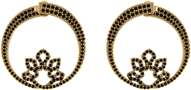 Brinco Coroa Star - Rhodium (1000x563), Png Download