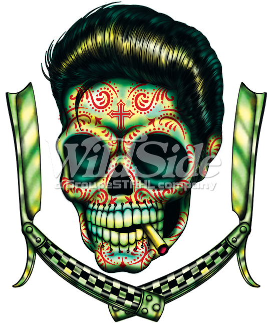 Day Of The Dead Greaser With Razors - Razor (675x675), Png Download