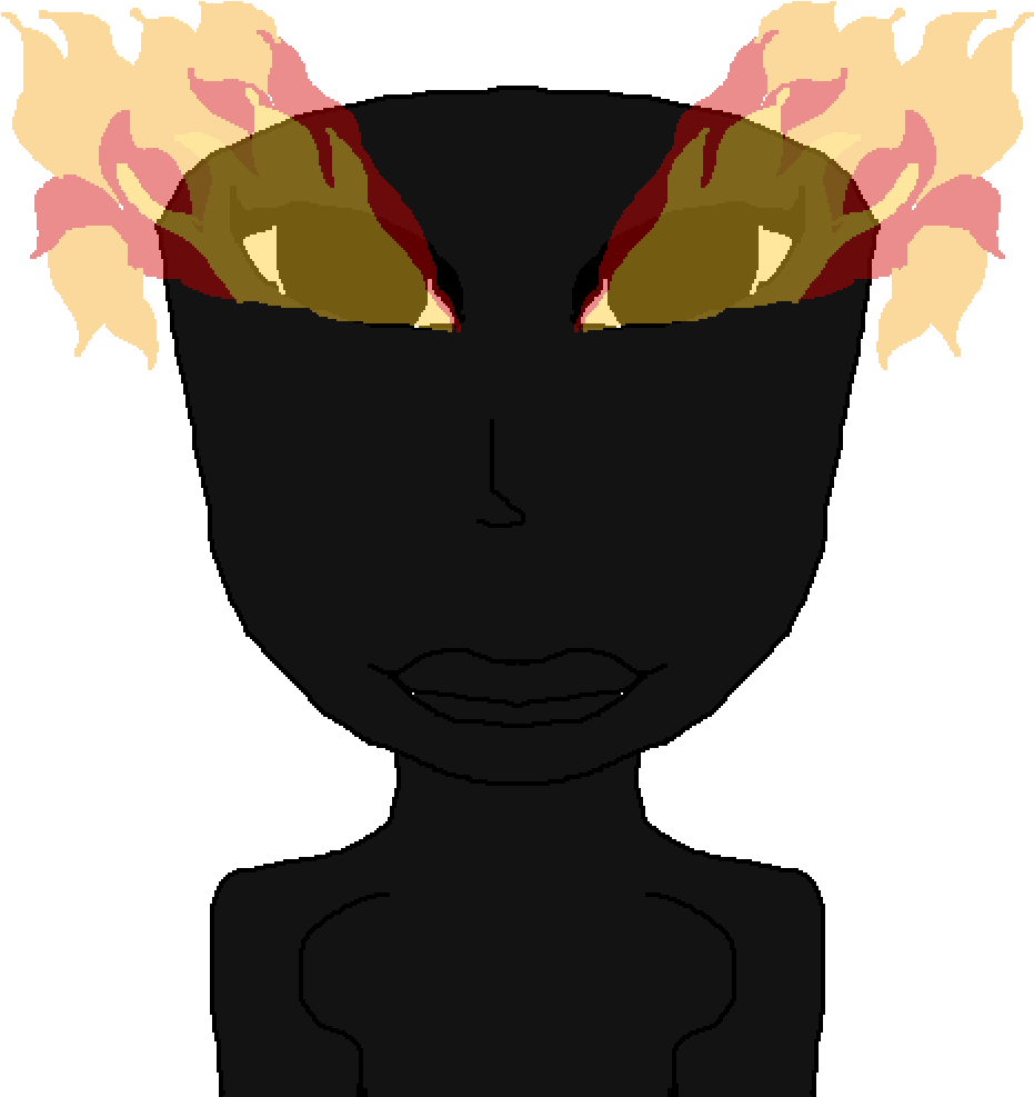 Fire Eyes Update - Cartoon (1000x1000), Png Download