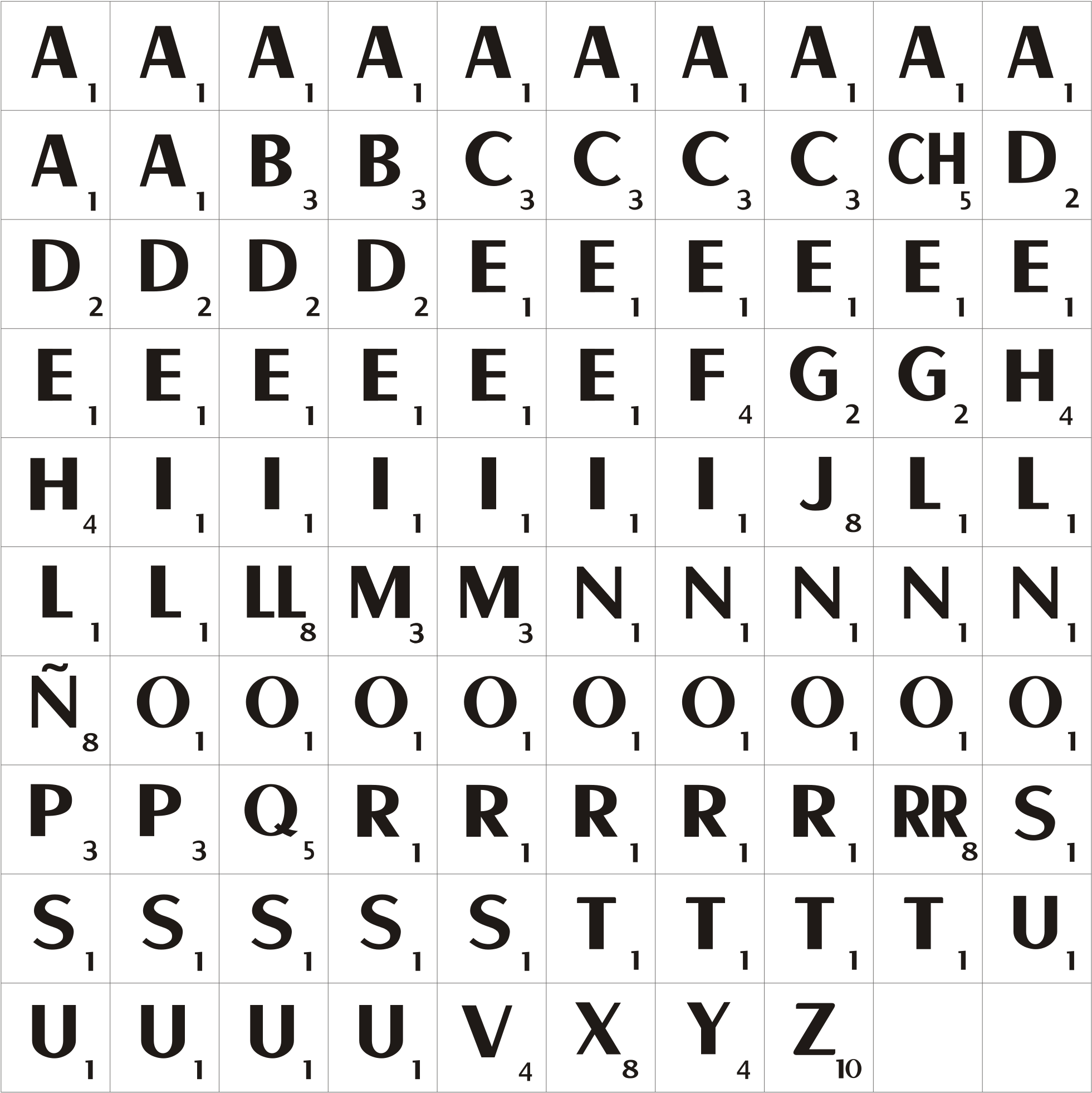 Open - Toyland Plastic Scrabble Tiles - Complete Replacement (2000x2000), Png Download