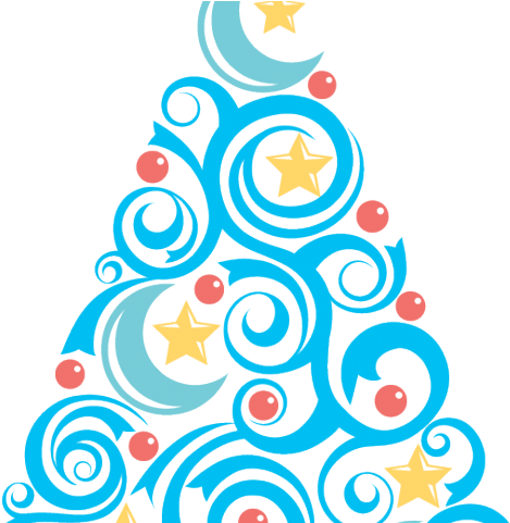 Julius Caesar Clipart Holiday - Clip Art Blue Christmas Tree (640x480), Png Download