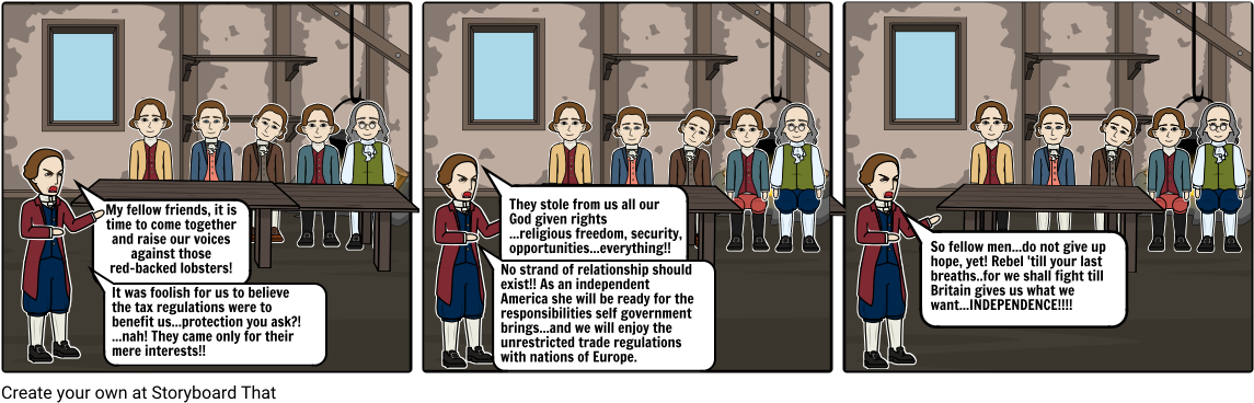 American History - Independence - Cartoon (1164x385), Png Download