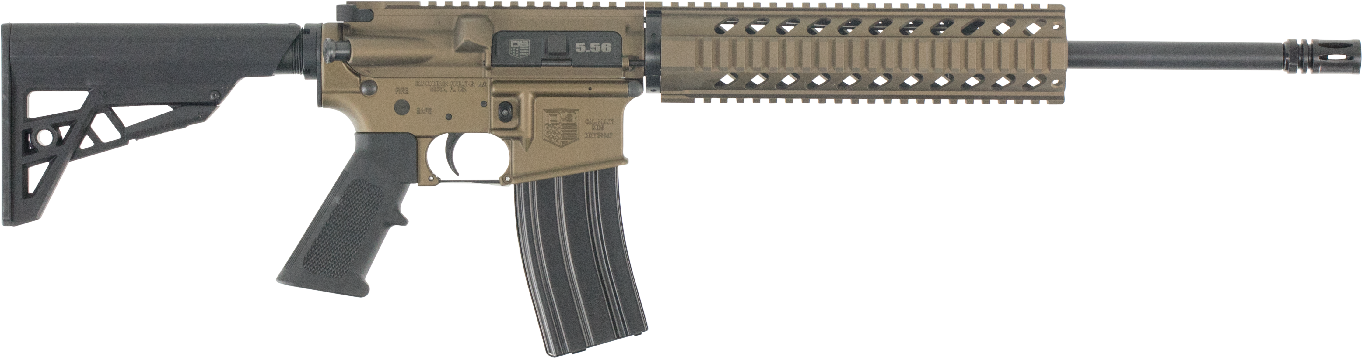 Diamondback Db15cbb Db15 With Free Float Rail Semi - Diamondback Ar 15 Tan (4624x1289), Png Download