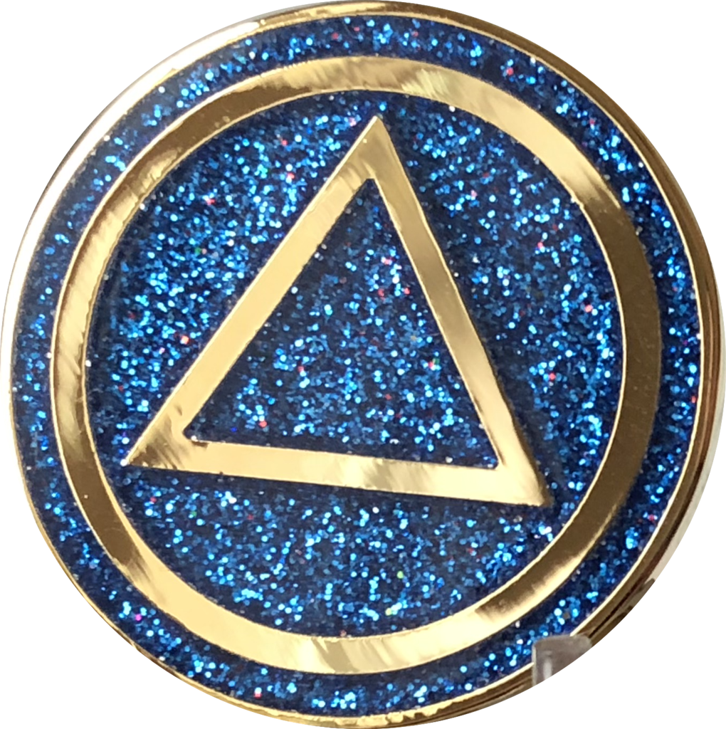 Aa Circle Triangle Logo Reflex Blue Glitter Gold Plated - Gold-filled Jewelry (1020x1024), Png Download