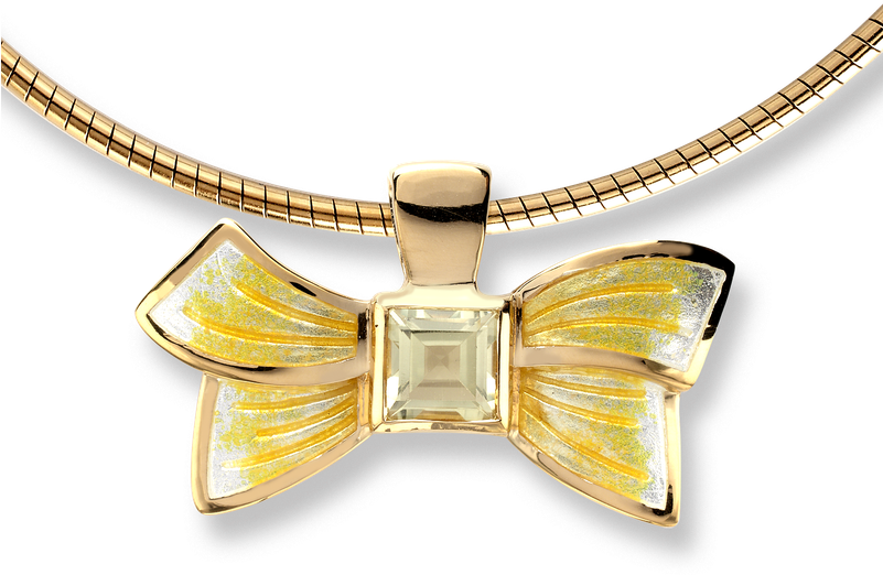 Nicole Barr Designs Gold Plated Sterling Silver Bow - Choker (800x800), Png Download