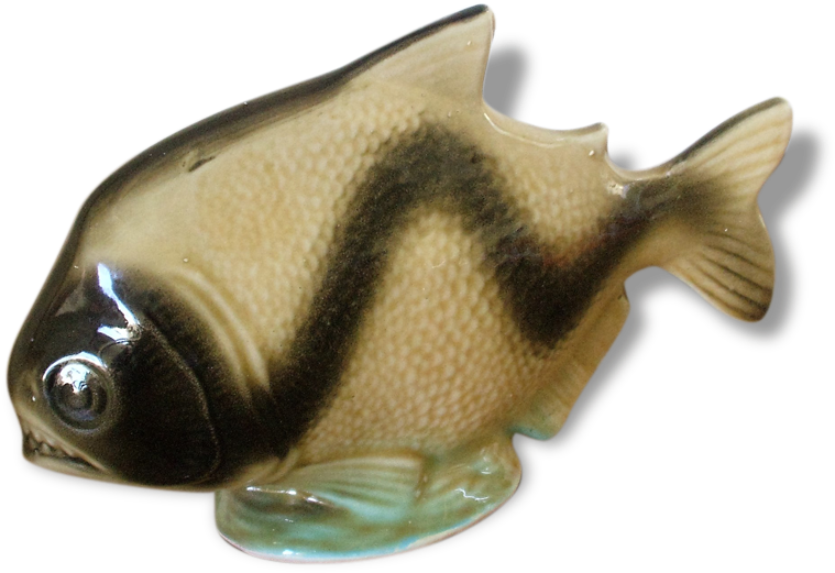 Piranha En Céramique Brazil - Pomacentridae (828x697), Png Download