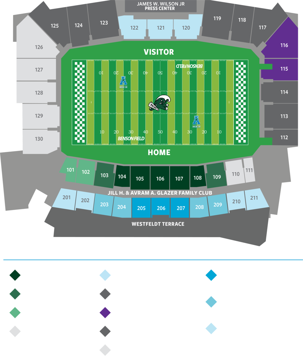 Football Priority Seating Donations - Tulane University (1000x1181), Png Download