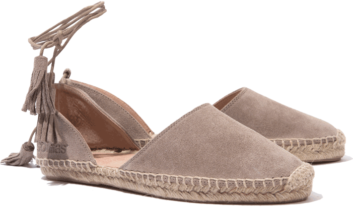 Piedra Ankle Tie Shoe - Solillas - Ankle Tie Sandals - Taupe Uk 4 Eu 37 Js37 (700x467), Png Download