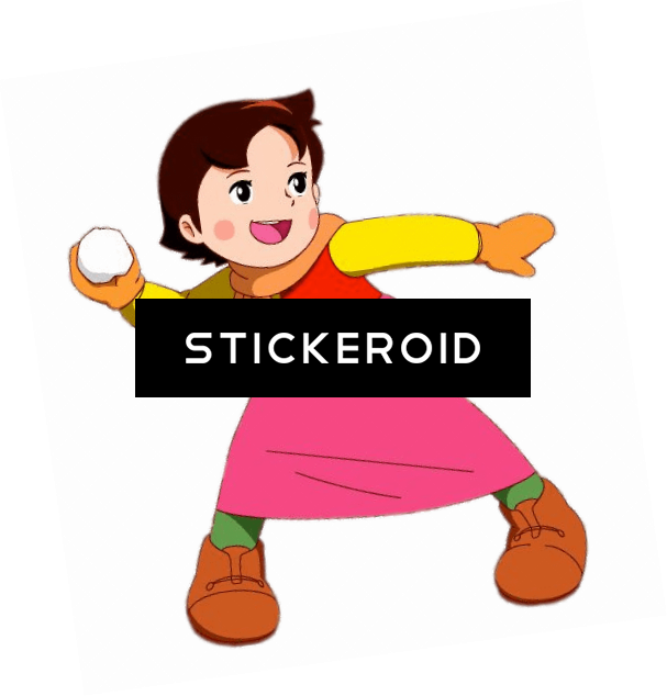Heidi Throwing Snowball - Cartoon (607x634), Png Download