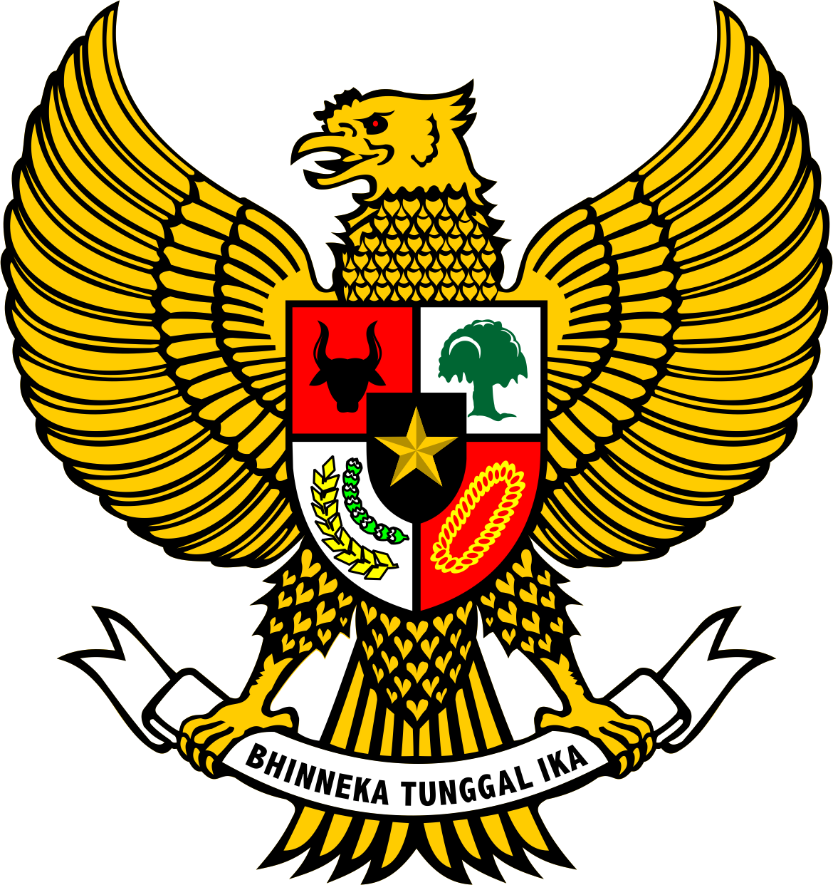 Millions Of Muslims Have Held A Demonstration On 4 - National Emblem Of Indonesia (1170x1242), Png Download