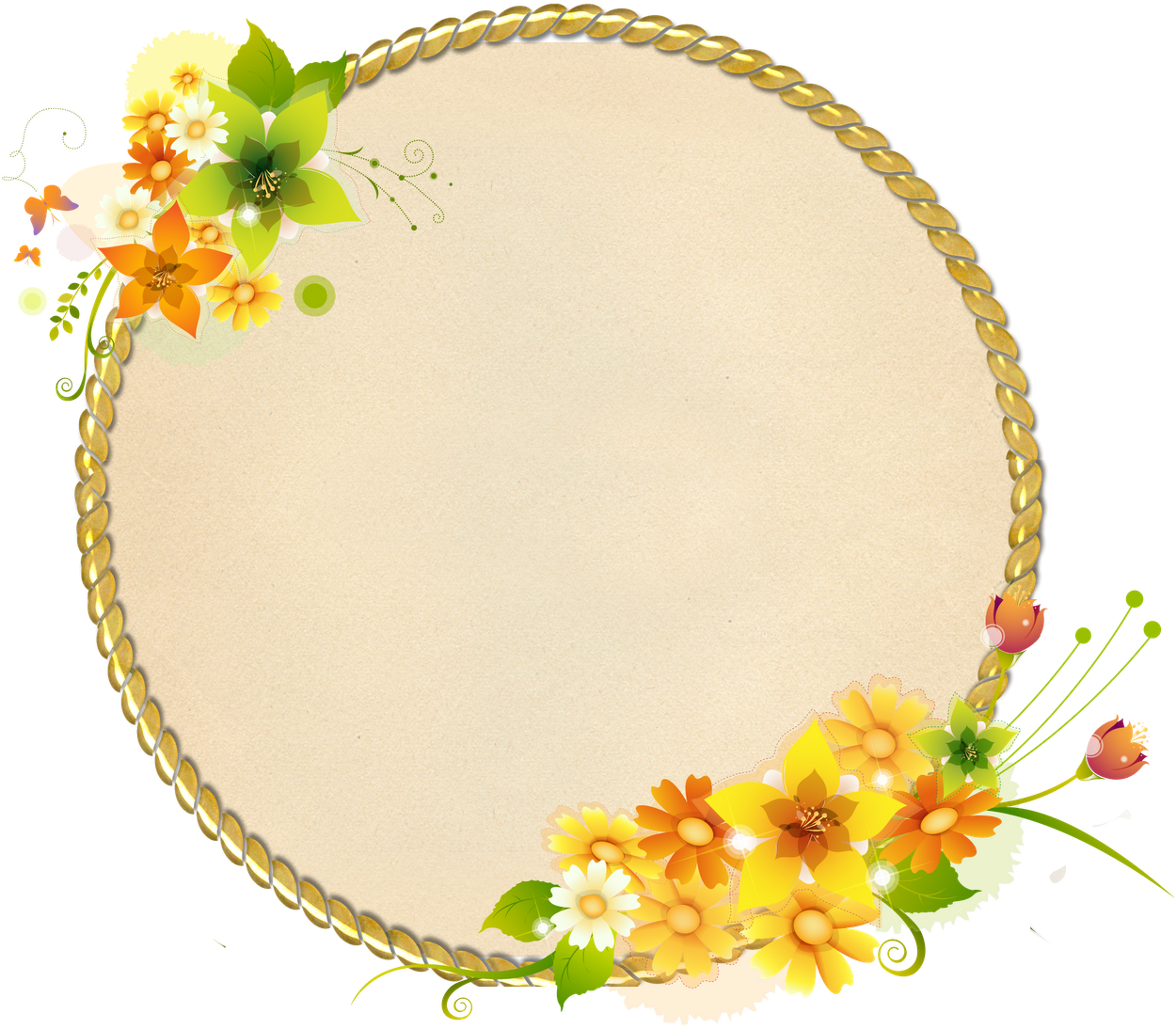 Molduras Arredondadas Com Flores Png - Totoko (1600x1120), Png Download