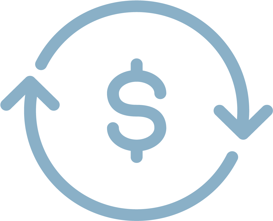 Investor Focus Icon Of A Dollar Sign With Arrows Circling - Money (1182x1182), Png Download