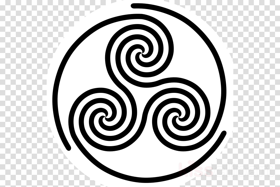 Triple Spiral Clipart Triskelion Spiral Symbol - Clip Art (900x600), Png Download