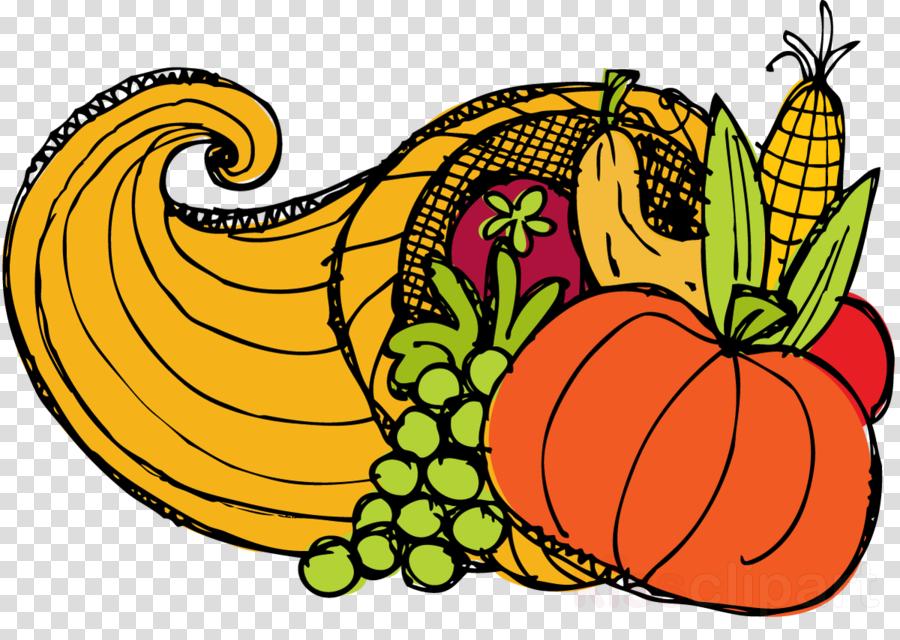 Thanksgiving Melonheadz Clipart Thanksgiving Cornucopia - Thanksgiving Cornucopia Transparent Background (900x640), Png Download
