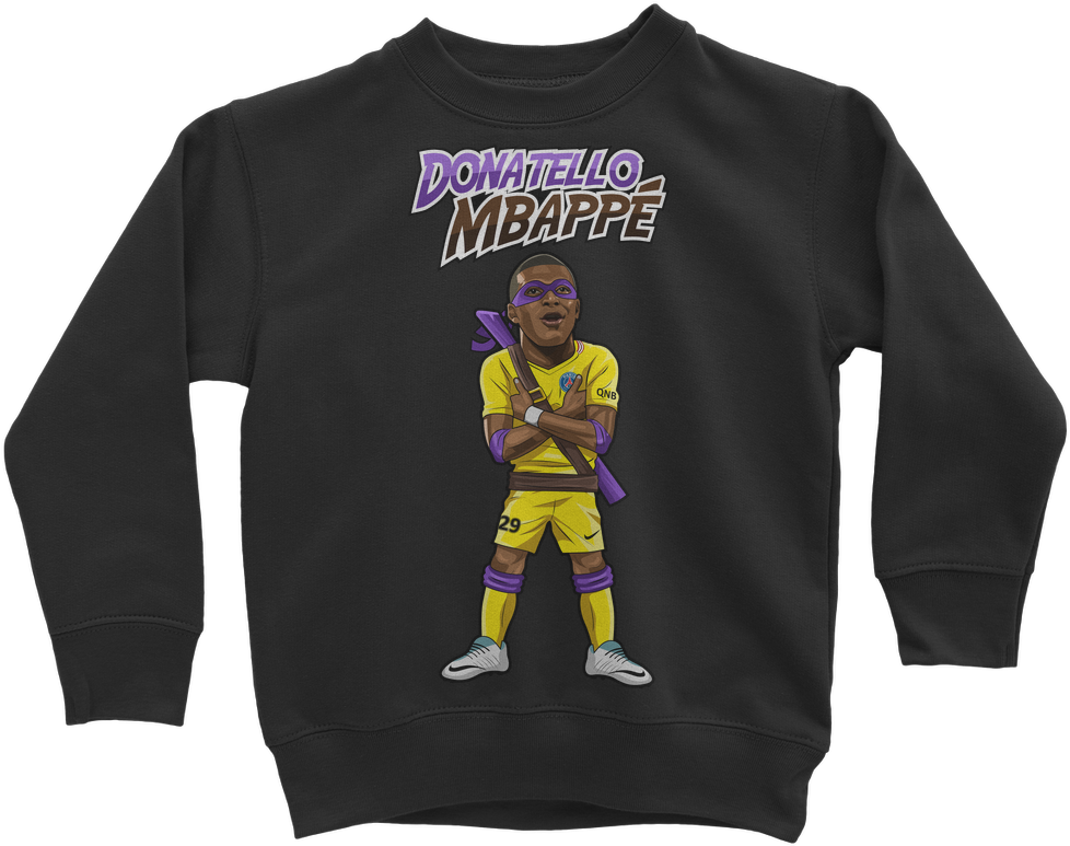 Donatello Mbappe ﻿classic Kids Sweatshirt - Dj Vinyl Records Kids Sweatshirt - Navy/6 Year (1024x1024), Png Download