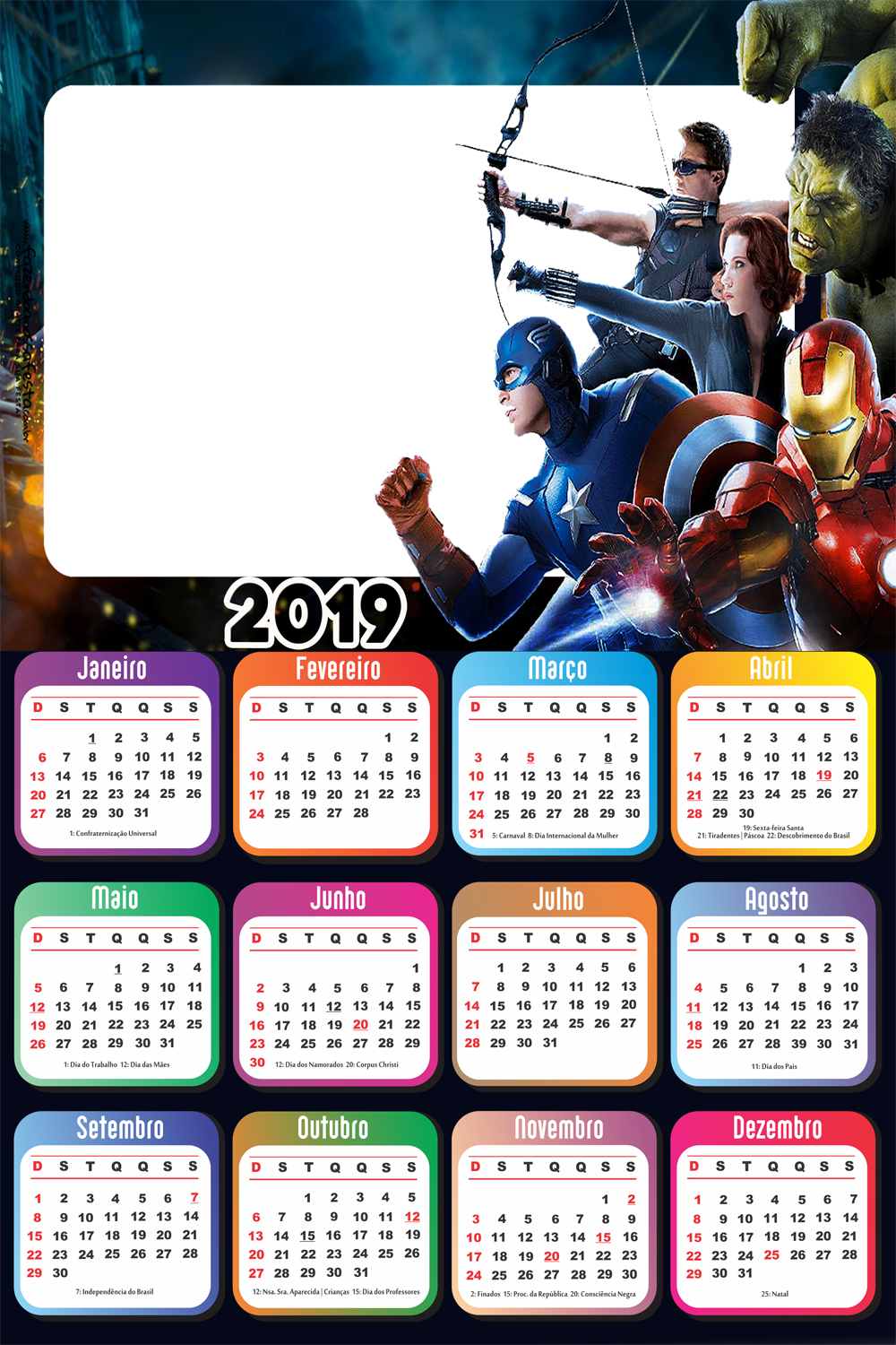 Download Calendario 2019 Vingadores Filme Avengers Marvel Super Heroes Iron Man Full Size Png Image Pngkit