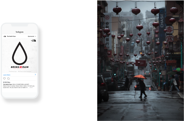The North Face Studiolo Instagram - San Francisco Rainy Streets Day (1000x557), Png Download