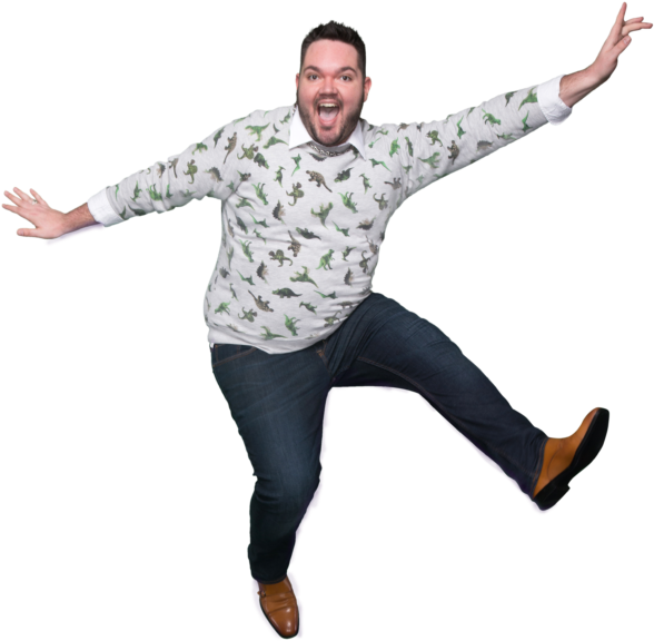 Micheal Hickey - Jumping (600x583), Png Download