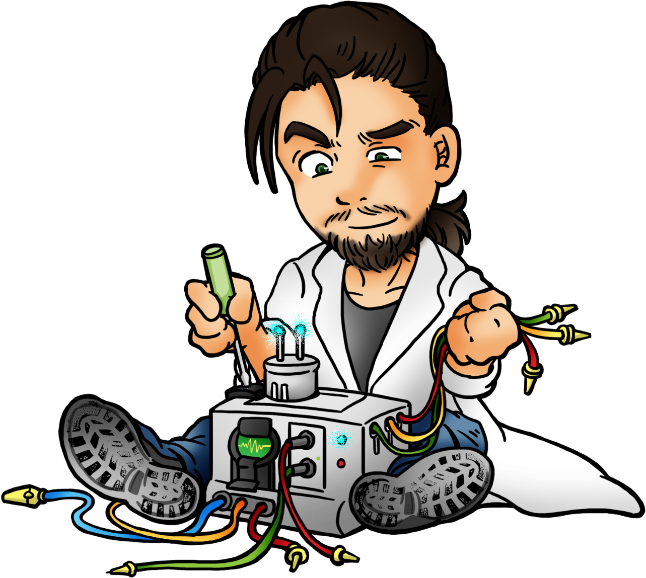 And Mad Scientist In Training - Cartoon (1600x1212), Png Download