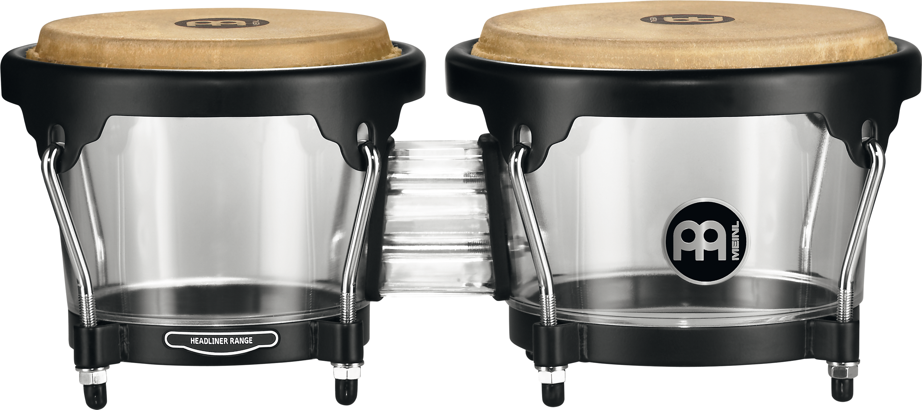 Journey Series Hb50 Bongo - Meinl Headliner Series Acrylic Bongos Clear (3600x2700), Png Download
