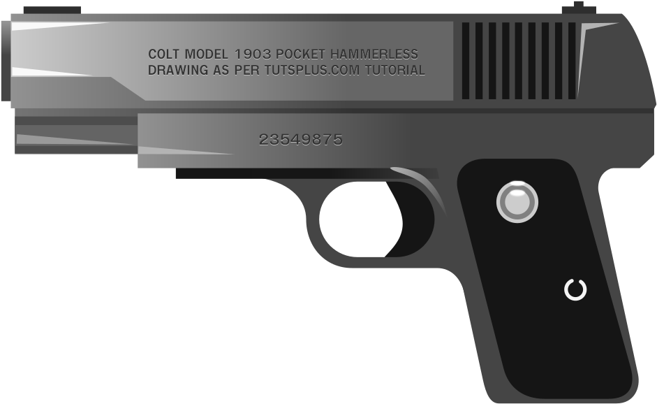 Popular Images - Handgun Clip Art (1000x637), Png Download