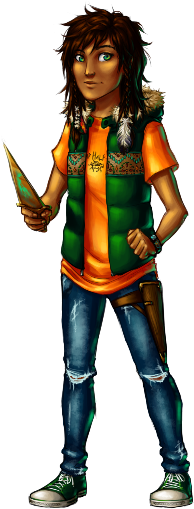 Piper Mclean To Go With Percy, Annabeth, Thalia, Nico - Girl (888x1920), Png Download